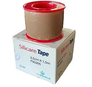 Fita Adesiva de Silicone 2,5cm X 1,5m Silicare Tape Vita Medical