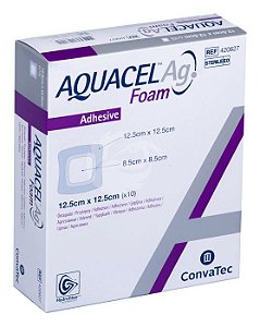 Curativo Aquacel AG Foam Adesivo 12,5cm X 12,5cm Unidade Convatec