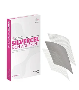 Curativo Silvercel Hidroalginato com Prata 11 x 11cm Malha Não Aderente Caixa C/10 Systagenix