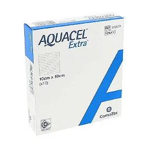 Curativo Aquacel® Extra™ 10cm X 10cm Caixa C/10 Convatec
