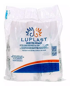 Luva Plástica Estéril Descartável C/100 Unidades Luplast