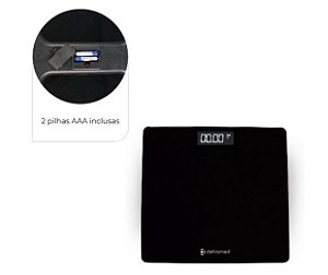 Balança Digital Smart Corporal Tela em LED até 180 Kg Preta Dellamed