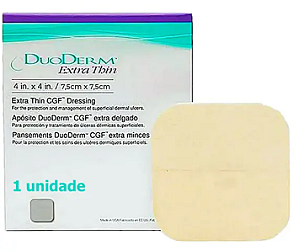 Curativo Hidrocoloide DuoDerm Extra Fino 7,5cm X 7,5cm Unidade Convatec
