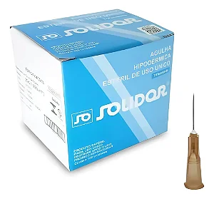 Agulha Hipodérmica Solidor 13X 4,5mm C/100 Unidades
