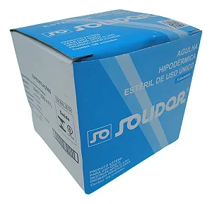 Agulha Hipodérmica Solidor 25 X 0,70mm C/100 Unidades