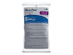 Seringa De Insulina  0,3cc 8mm U-Fine C/10 Unidades Embecta Ref 328322