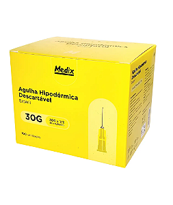 Agulha Hipodérmica Medix 13 X 0,30mm C/100 Unidades