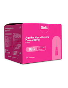 Agulha Hipodérmica Medix 40 X 1,20mm C/100 Unidades