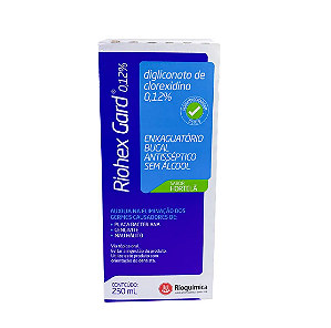 Enxaguante Bucal Riohex Gard Clorexidina 0,12% 250ml C/Copo Dosador  Rioquimica