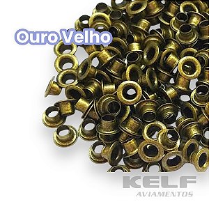 Ilhós 54 Fixar Fivela - Cor Ouro Velho 1.000un P10B