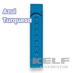 Regulador Plástico para boné 1 pino  - Azul Turquesa