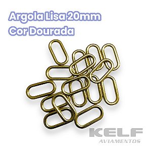 Argola Lisa 20mm E0046 - Cor Dourada 1.000un