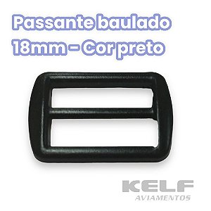 Passante E0068 P12A Baulado 18mm - Cor Preto 1000un