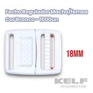 Fecho regulador macho fêmea 5031 Cor Branco 1000un P07A