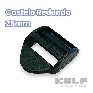 Castelo Redondo 25mm Preto 100un P07A