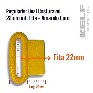 Regulador Oval Cost.22int/30mm ext Cor Amarelo Ouro P07A 1000un