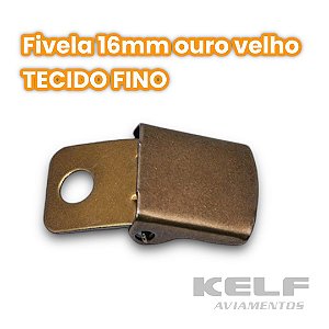 Fivela 16mm Lisa Reg Fina - Cor Ouro Velho 1000un P11C