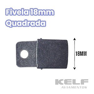 Fivela 18mm Lisa Quadrada - Cor Prata Velha 1000un P10A