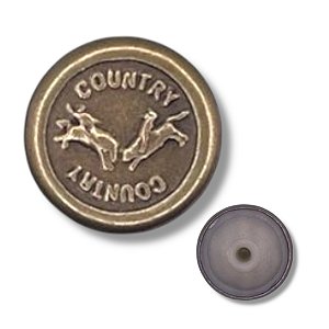 Botão Country - Cor Ouro Velho 1000un P12A