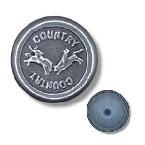 Botão Country - Cor Prata Velha  1000un