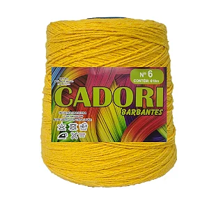 Barbante Cadori 4/6 Cor Amarelo Canário 717 - Rolo 610m