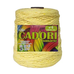 Barbante Cadori 4/6 Cor Amarelo Claro 715 - Rolo 610m