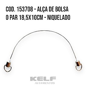 Alça de Bolsa 153708 18.5X10cm Cor Niquelado 2un(Par)