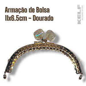 Armação de Bolsa 153711 11x6.5cm - Cor Dourada 1un