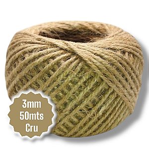 Cordão de Sisal Natural 151265 3mm 50mt - Cor Cru