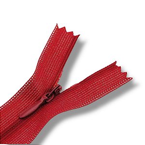 Ziper Invisível Fixo Tela n°3 15cm - Cor Vermelho 148 10un BV1C