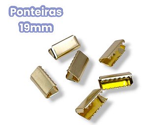 Ponteira Jacaré 19mm Cor Dourado