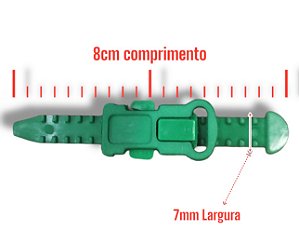 Fecho Deslizante 359 8cm comp. x 7mm largura - Cor Verde