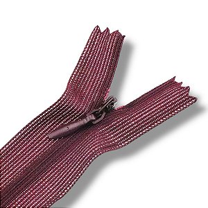 Ziper Invisível Fixo Tela n°3 40cm - Cor Bordo 178 10un BV1C