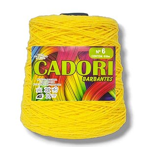 Barbante Cadori 4/6 Cor Amarelo Ouro 719 - Rolo 610m