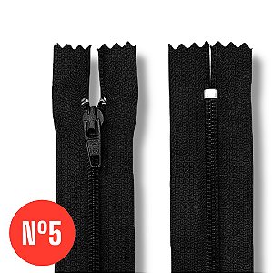 Ziper Nylon 5 Fixo Preto-322 12cm - 10un