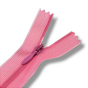 Ziper Invisível Fixo Tela n°3 20cm - Cor Rosa Médio 335 10un BV1ABC