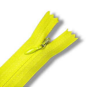 Ziper Invisível Fixo Tela n°3 20cm - Cor Amarelo Cítrico 503 10un BV1ABC