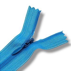 Ziper Invisível Fixo Tela n°3 20cm - Cor Azul Turquesa 547 10un BV1ABC