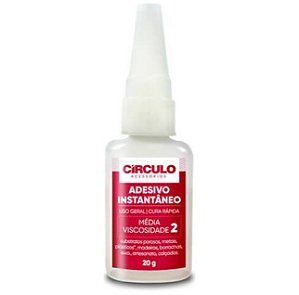 Adesivo Instantâneo Círculo Artesanato com Cura Rápida 20g