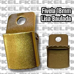 Fivela  18mm Lisa Baulada Tecido Grosso - Cor Ouro Velho 1.000un
