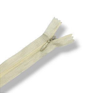 Zíper Invisível 3 fixo 50cm 10un - Cor Marfim
