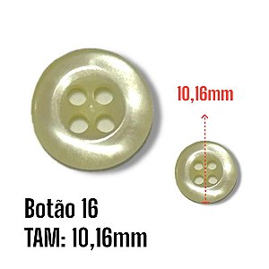 Botão Tam 16 (10,16mm) - Cor Terracota 4 Furos - 144un