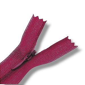 Ziper Invisível Fixo Tela n°3 20cm - Cor Bordo 527 10un BV1ABC