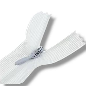 Ziper Invisível Fixo Tela n°3 20cm - Cor Branco 101 10un BV1ABC