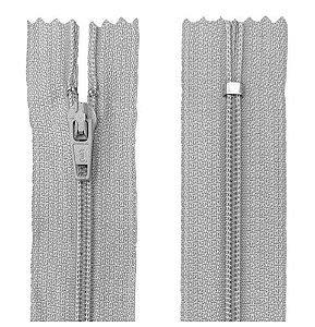 Ziper Comum Fixo n°3 20cm - Cor Cinza 301 10un
