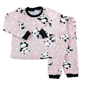 Conjunto fleece panda. Tam: 3