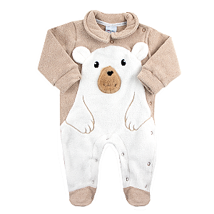 Macacão urso feliz. Tam: RN