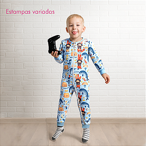 Macacão plush premium (estampas variadas)