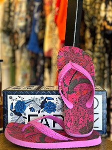 Chinelo Estampado Pink Farm