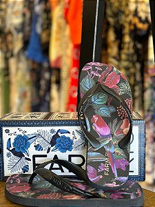 Chinelo Estampado Preto Farm